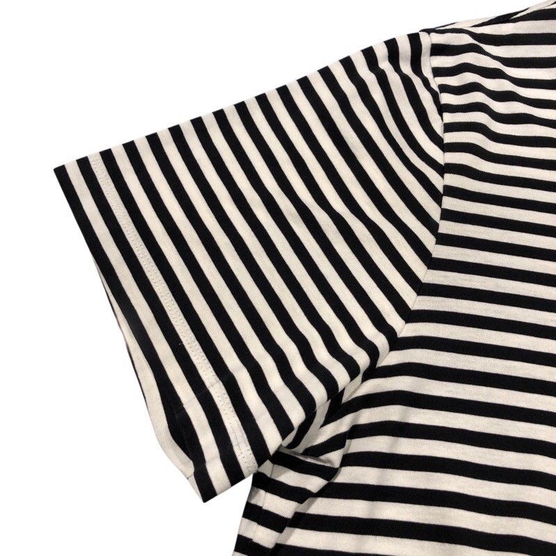 MONCLER Striped Logo Print Cotton T-Shirt - Size L