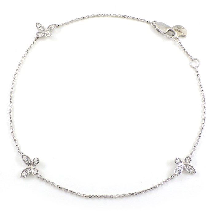 Graff Pave Butterfly Petite Bracelet in 18K White Gold with Diamonds