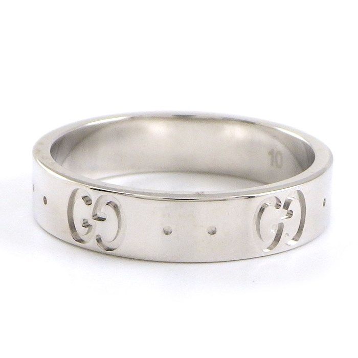 GUCCI Icon Slim Ring in K18 White Gold - Exquisite Craftsmanship