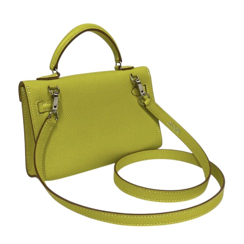 HERMES Tiny Kelly Lime with Silver Hardware - Exquisite Craftsmanship