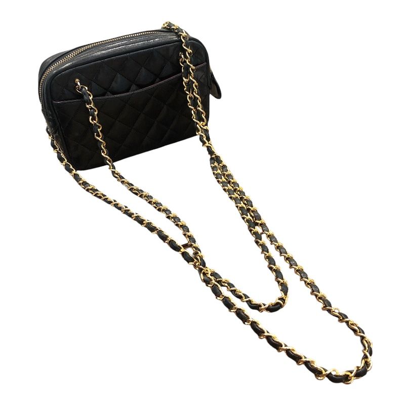 CHANEL Matelassé Chain Handbag - Black Lambskin, Iconic Elegance