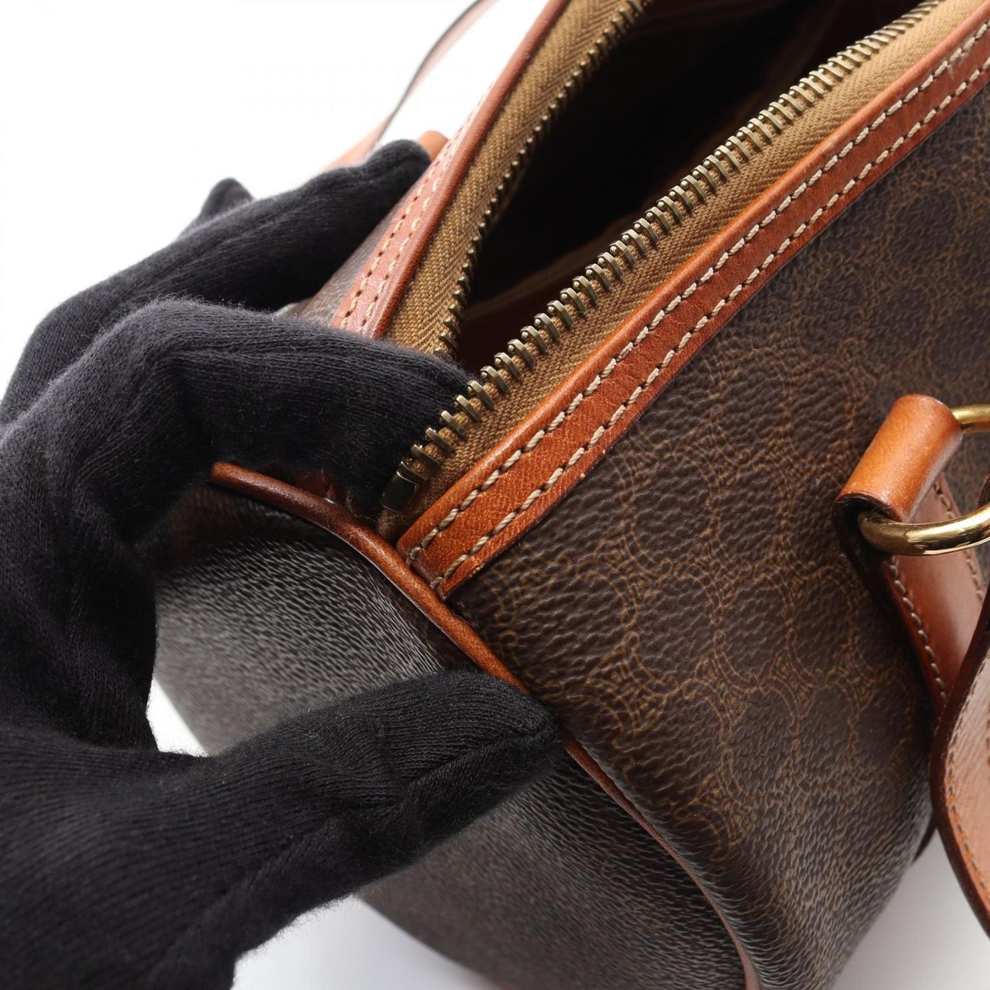 CELINE Macadam Brown Tote Bag - Timeless Elegance