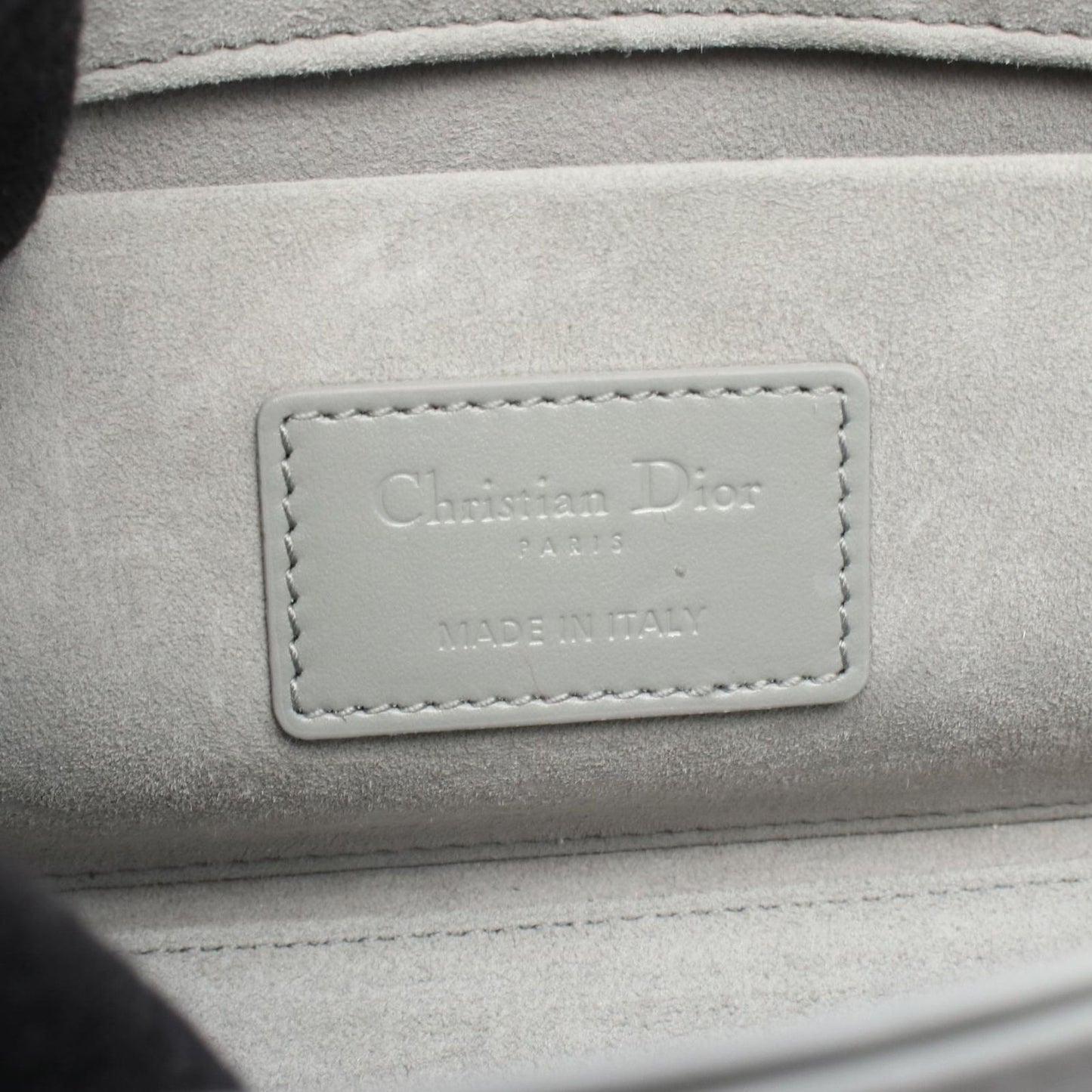 Dior Lady D-Joy Medium Diamond Cannage Handbag in Gray Leather