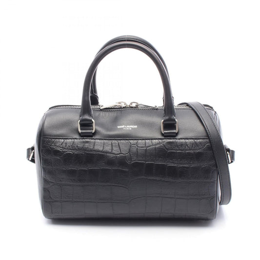 Yves Saint Laurent Baby Duffle Handbag in Black Leather