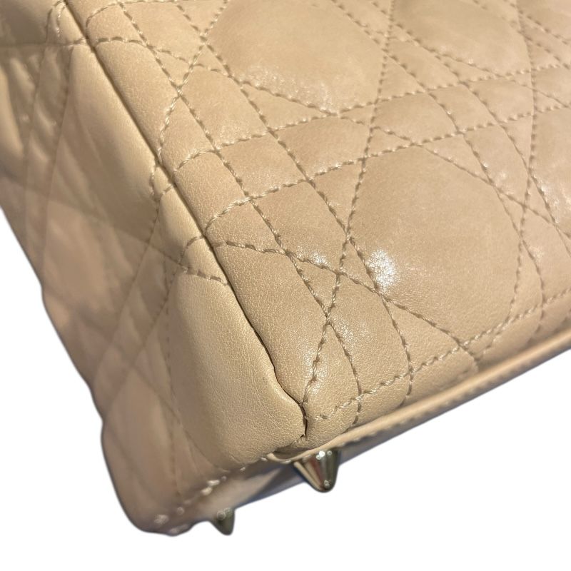 Christian Dior Lady Dior Medium Handbag in Beige Lambskin