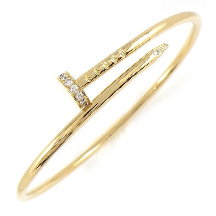 Cartier Juste un Clou SM Bangle with Diamonds in 18K Yellow Gold