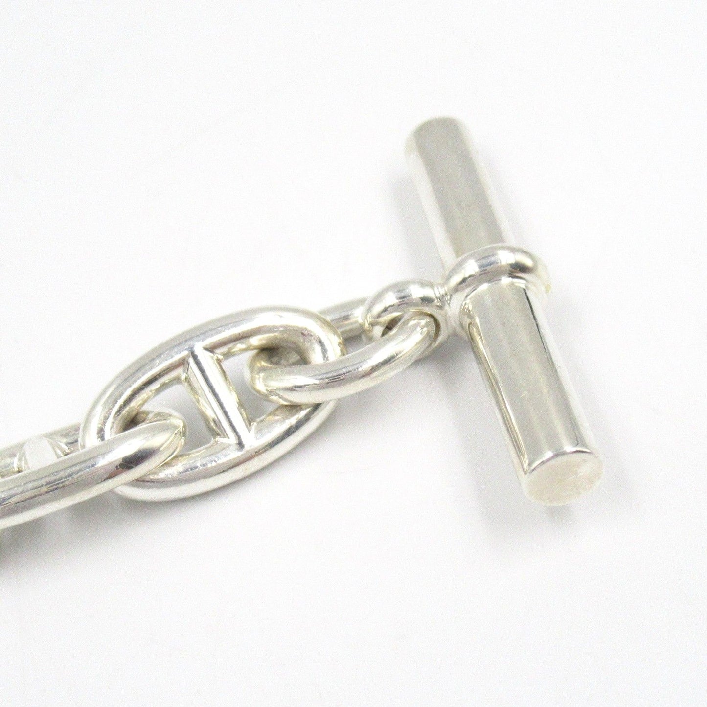 HERMES Silver 925 Chaine d'Ancre GM Bracelet - 19cm