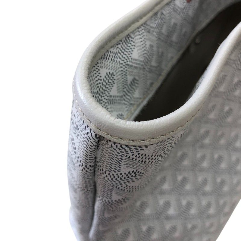 GOYARD Artois PM White Handbag with Silver Hardware