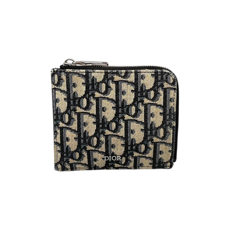 Dior Homme Oblique Coin Purse in Navy Jacquard - Exquisite Craftsmanship
