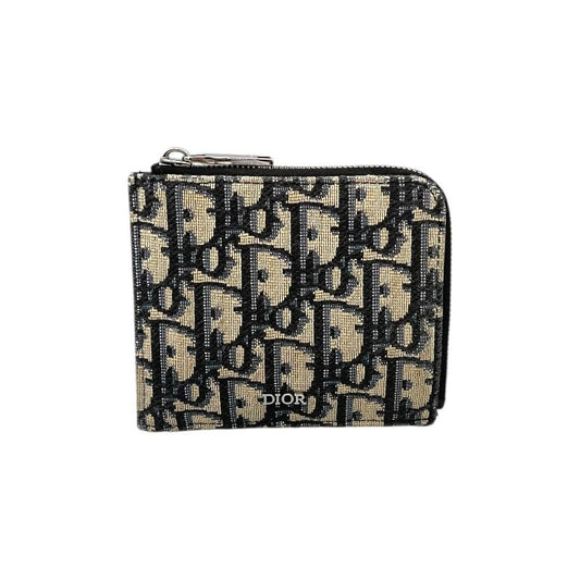 Dior Homme Oblique Coin Purse in Navy Jacquard - Exquisite Craftsmanship