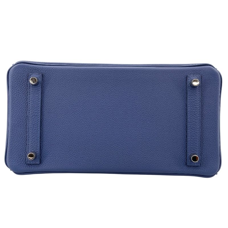 HERMES Birkin 30 C刻 Blue Brighton with Silver Hardware - Exquisite Craftsmanship