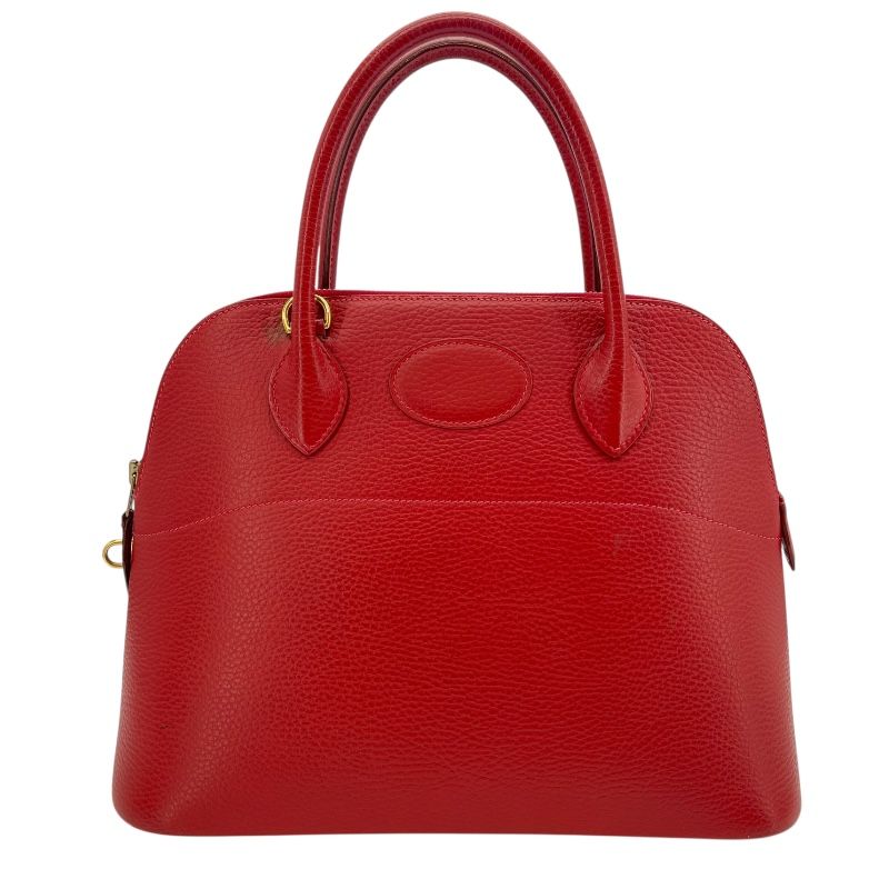 HERMES Bolide 31 in Rouge Vif with Gold Hardware - Timeless Elegance