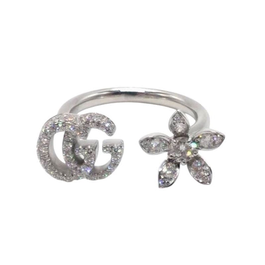 GUCCI Flora Diamond Ring in 750 White Gold - Exquisite Elegance