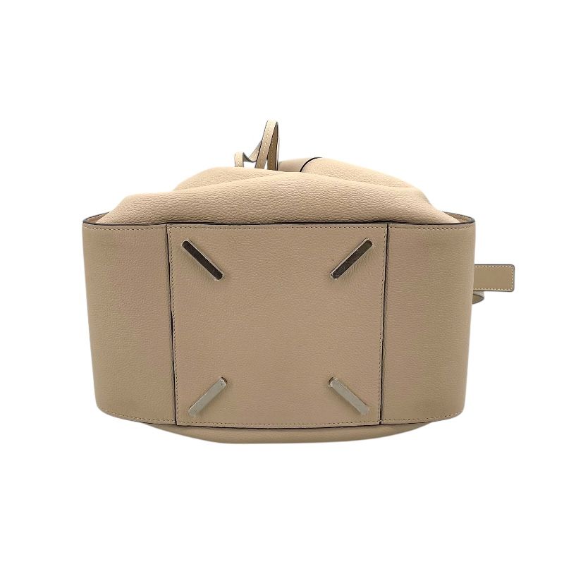 LOEWE Hammock Bag Drawstring Small Beige Calf Leather