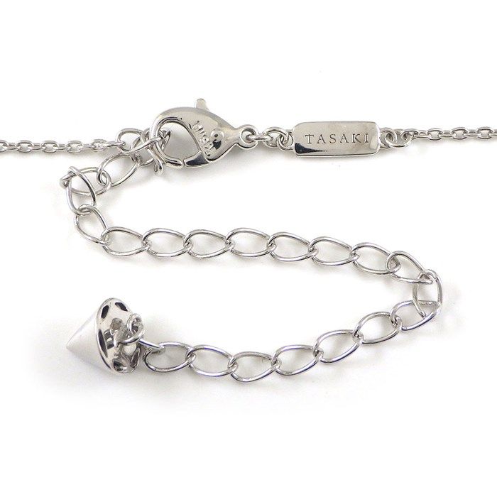 TASAKI Coral Motif Diamond Necklace in K18 White Gold