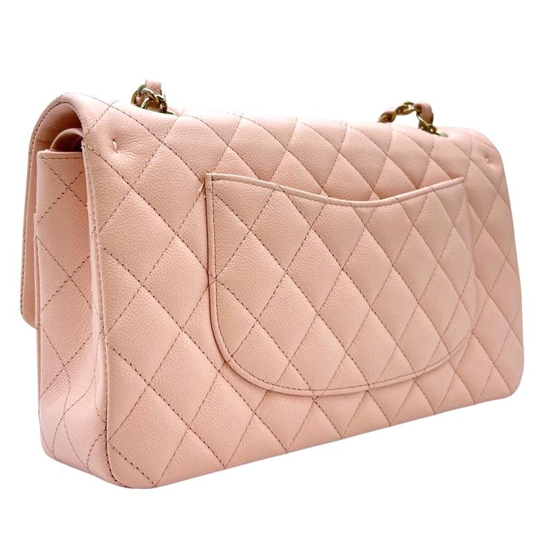CHANEL Matelassé 25 Pink Caviar Skin Shoulder Bag with Silver Hardware