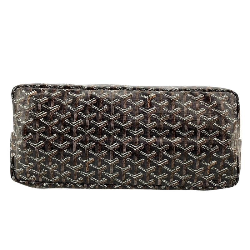 GOYARD Saint Louis PM Black Goyardine Canvas Unisex Tote Bag