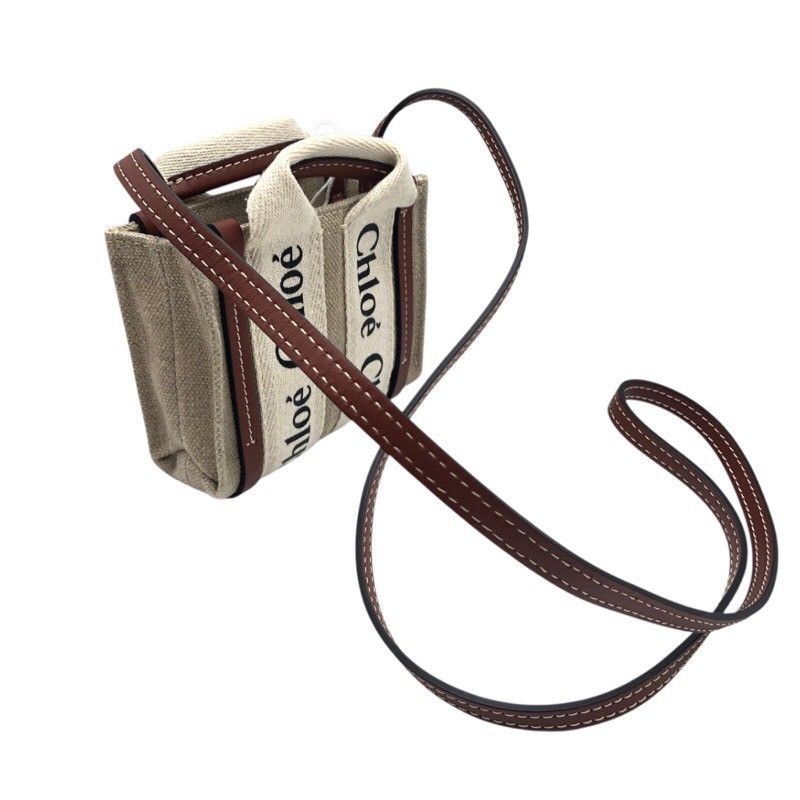 Chloe Woody Nano Canvas Shoulder Bag - Exquisite Craftsmanship