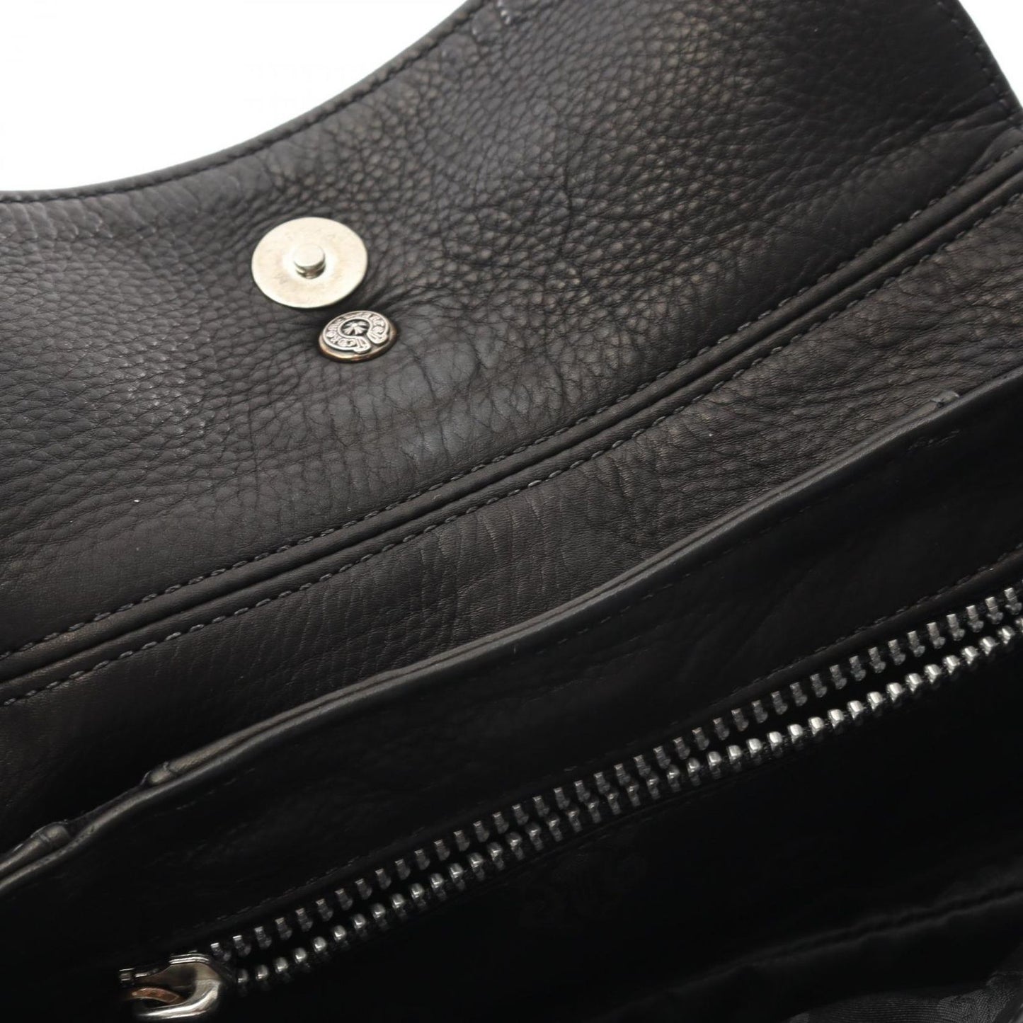 Chrome Hearts Large Dagger Crossball Leather Shoulder Bag