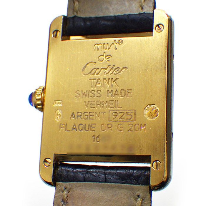 Cartier Must Tank SM Vermeil Watch - Timeless Elegance