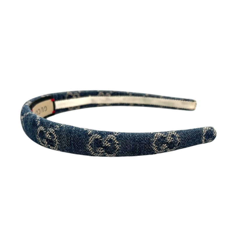 GUCCI Eco Wash Headband in Blue GG Denim - Exclusive Luxury Accessory