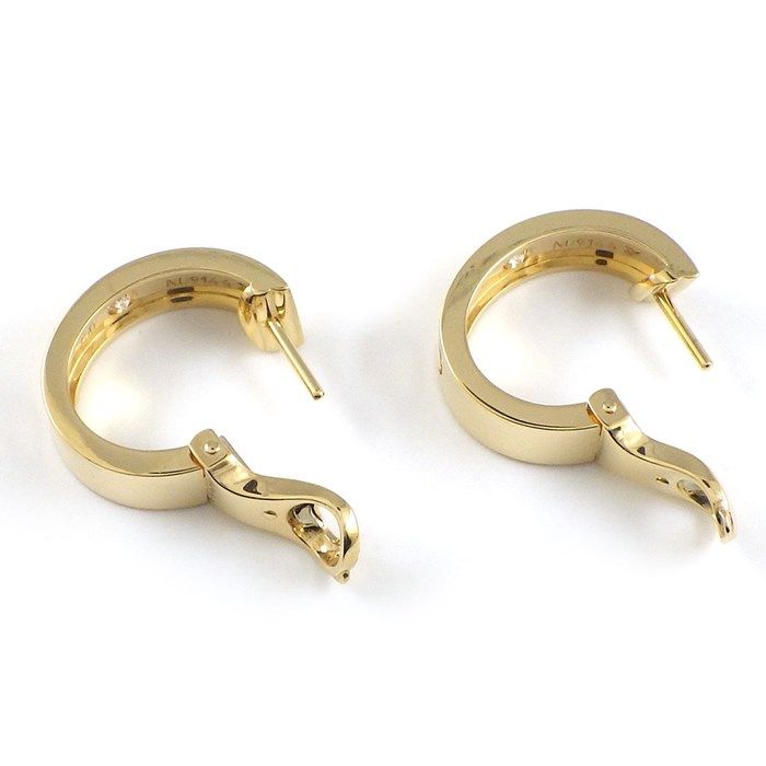 Cartier Love Classic Model Diamond Hoop Earrings in 18K Yellow Gold
