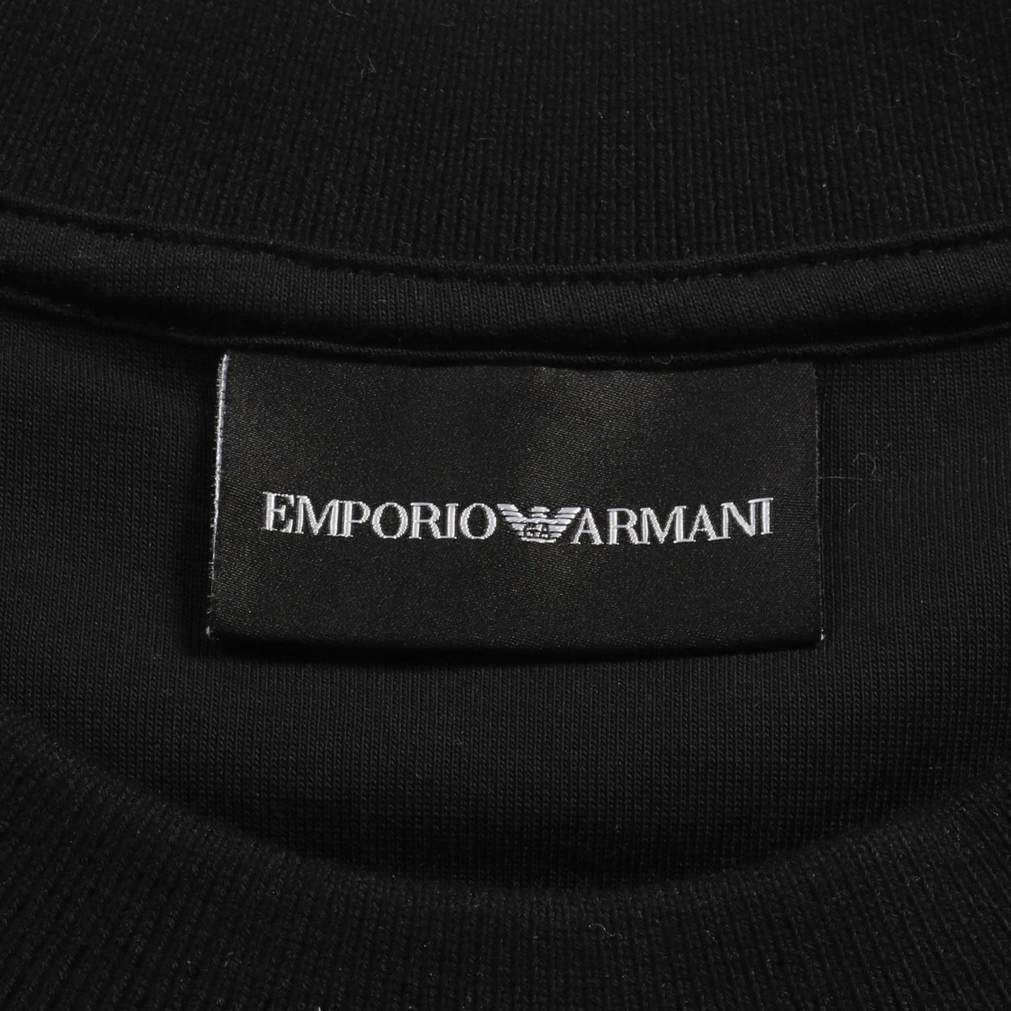 Emporio Armani Black Cotton Sweatshirt - Size XL