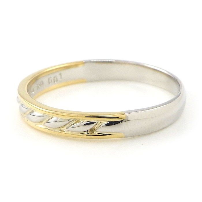 Christian Dior Twist Ring in Platinum & 18K Yellow Gold - Size 19