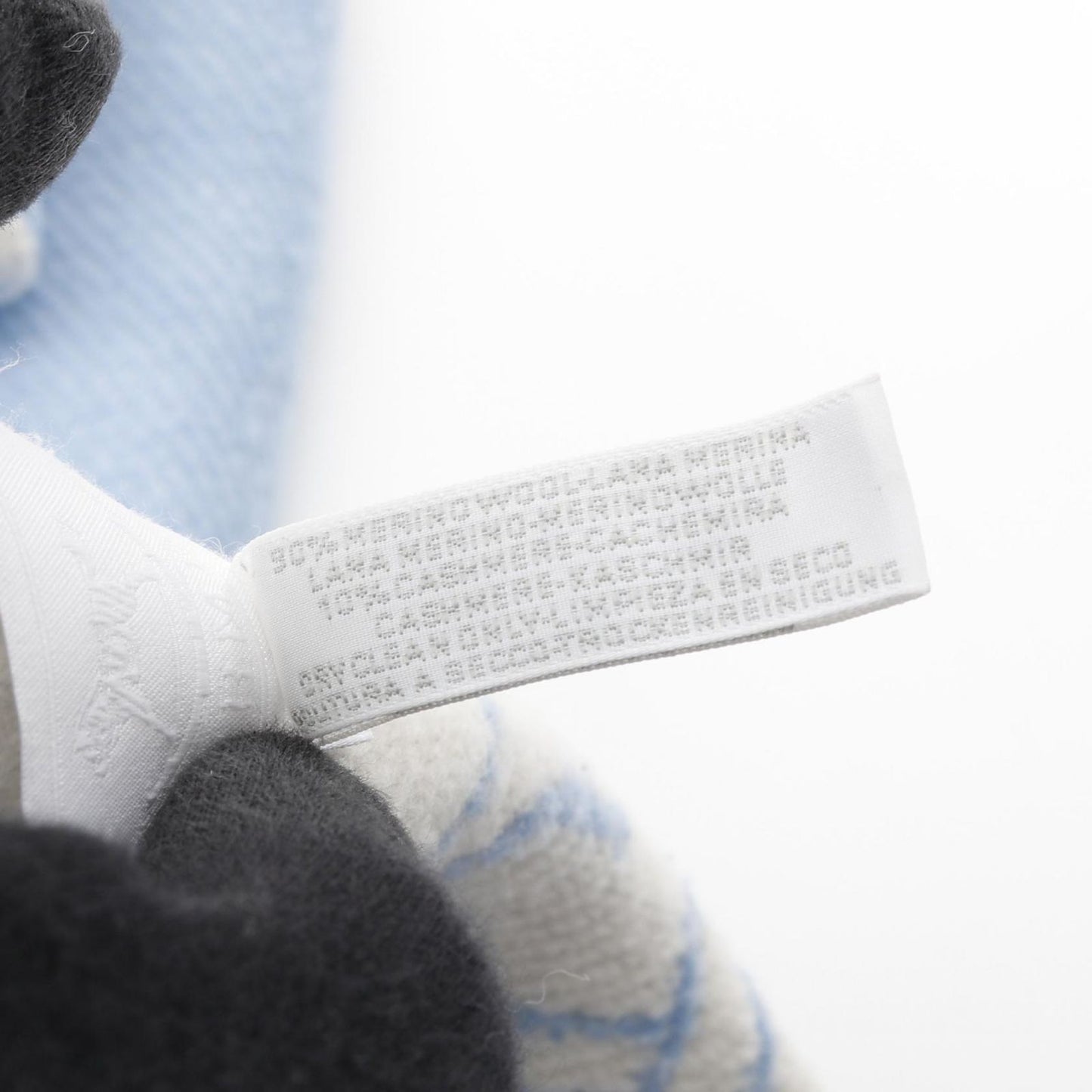 HERMES Avalon Blue/White Wool Cashmere Baby Blanket - Unisex