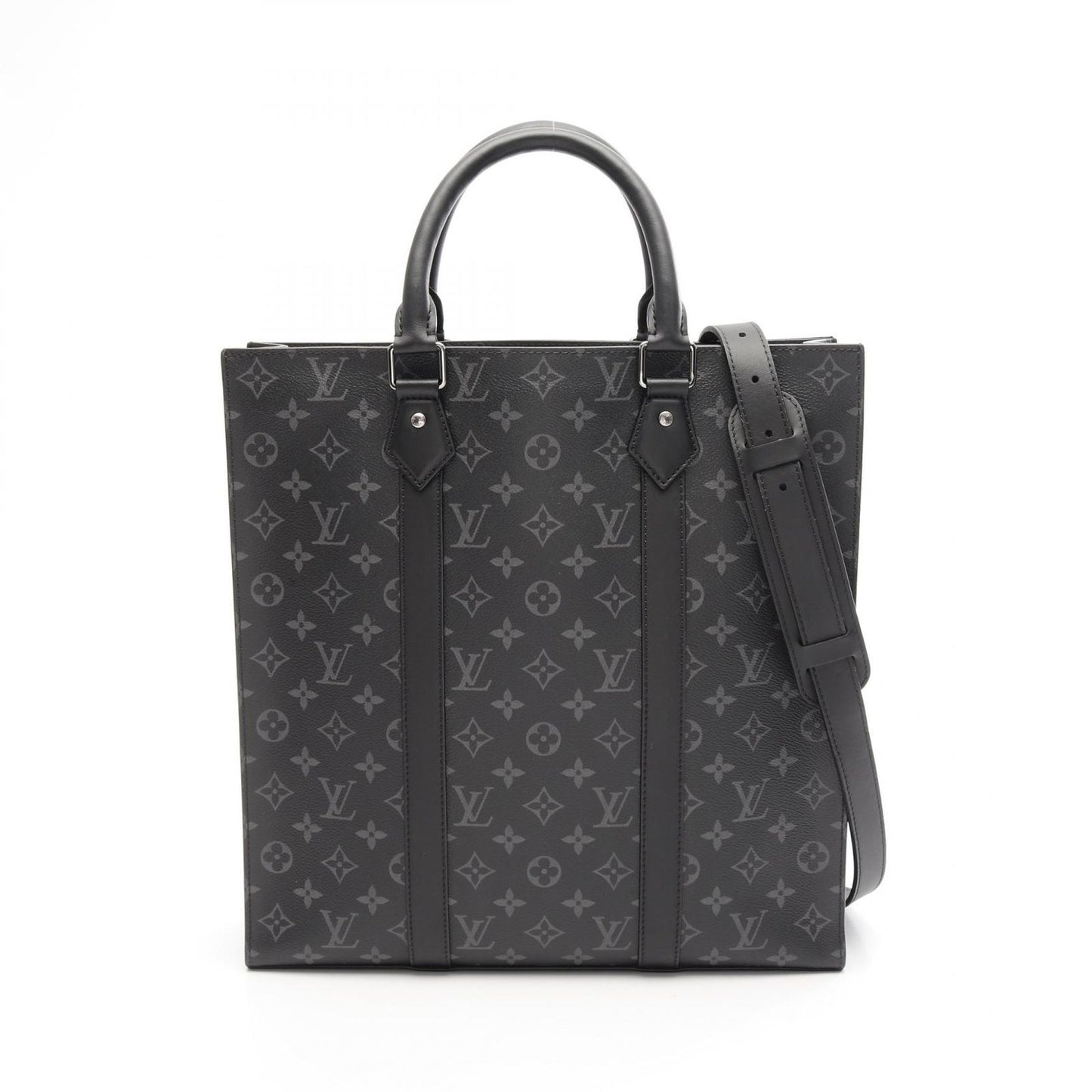 Louis Vuitton Monogram Eclipse Sac Plat Tote Bag - Timeless Elegance