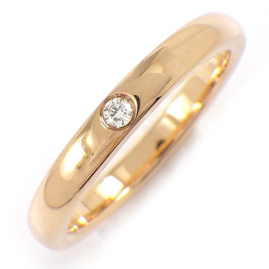 Tiffany & Co. 1pt Diamond Stacking Band Ring in K18 Pink Gold