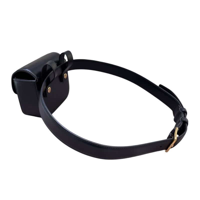 CELINE Triomphe Belt Bag in Black Calfskin - Timeless Elegance