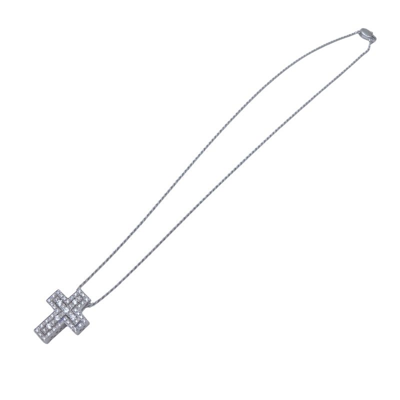 Damiani Belle Époque Necklace in K18 White Gold with Diamonds