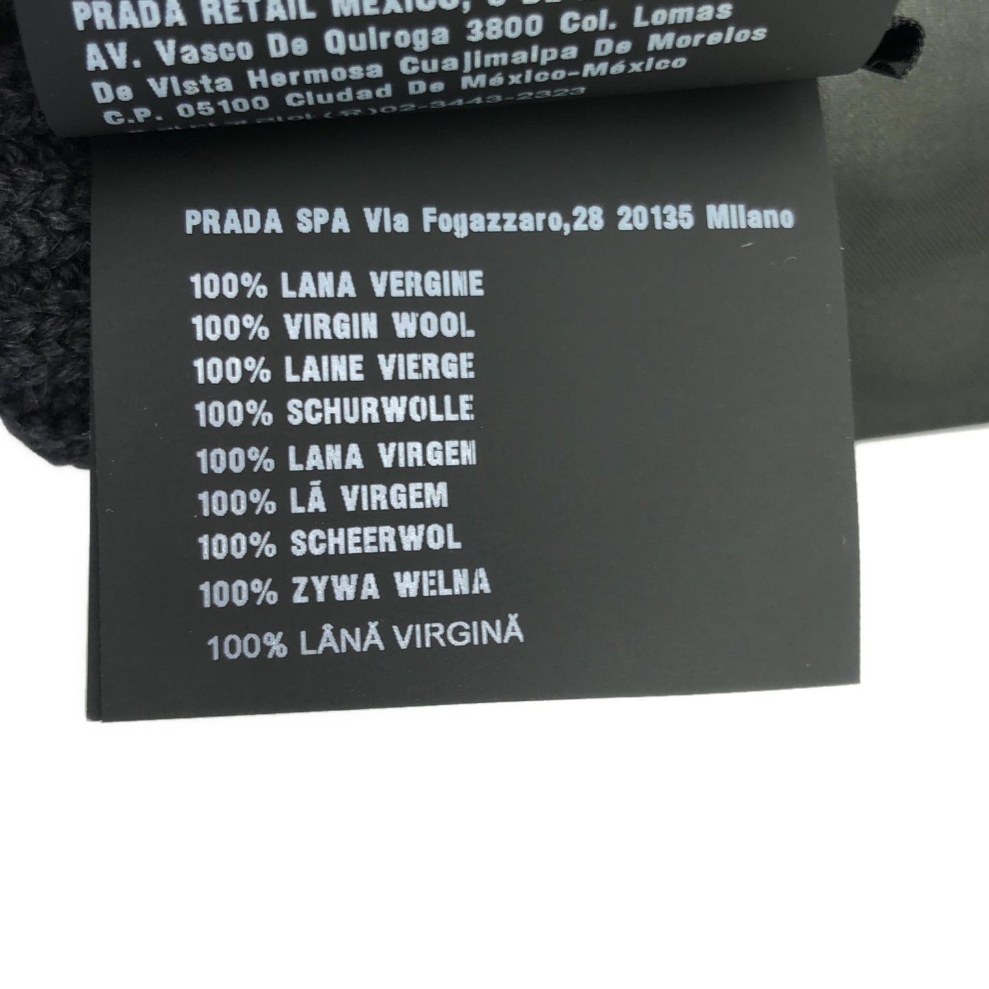 PRADA Wool Knit Cap in Dark Grey - Timeless Elegance