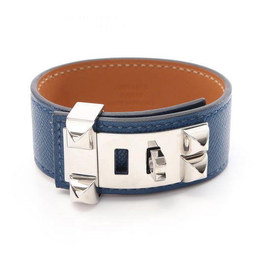 HERMES Collier de Chien Bracelet in Stainless Steel & Leather