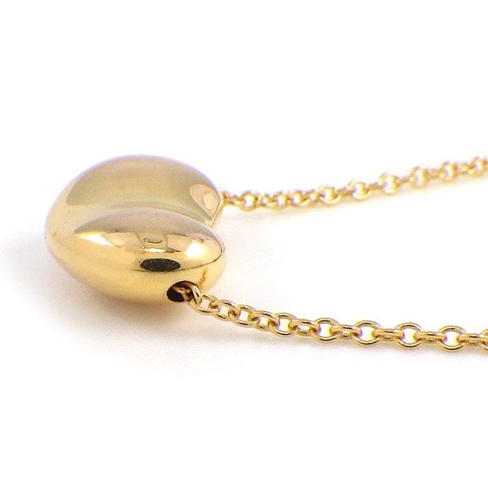 Tiffany & Co. 12mm Bean Design Necklace in K18 Pink Gold