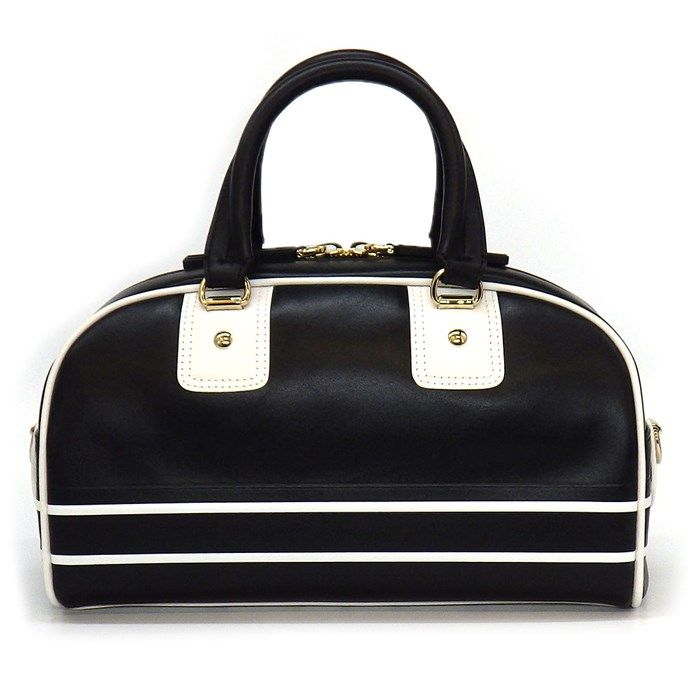 Dior Vibe Small Bowling Bag M6209OOBR in Black/White Calfskin