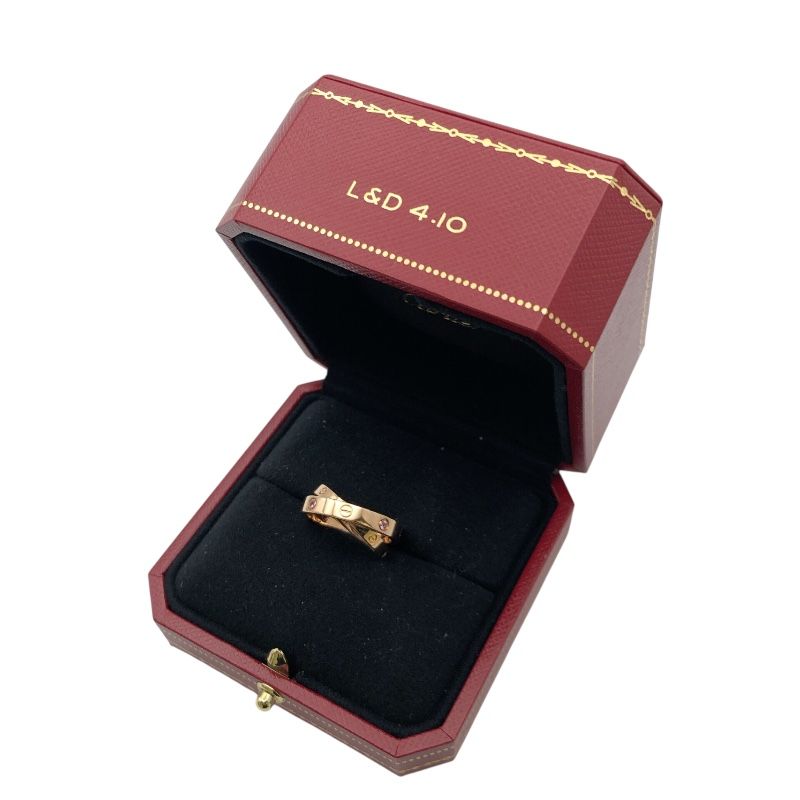 Cartier Bee Love Ring in K18 Pink Gold with Diamonds & Pink Sapphires