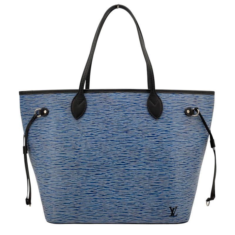Louis Vuitton Neverfull MM Blue Epi Leather Tote Bag