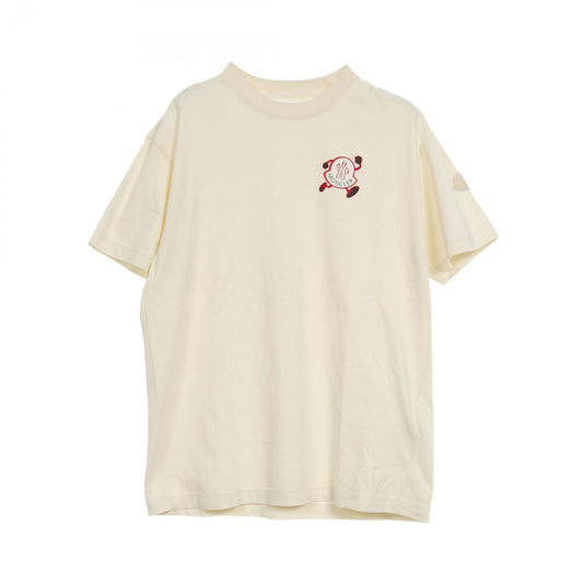 MONCLER Logo Cotton T-Shirt in Ivory - Exclusive Luxury Wear