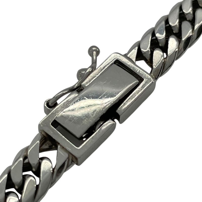 Exquisite 6-Sided Double Figaro Necklace in Pt900 Silver