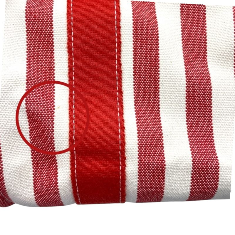 HERMES Cannes PM Red & White Canvas Handbag - Exquisite Craftsmanship