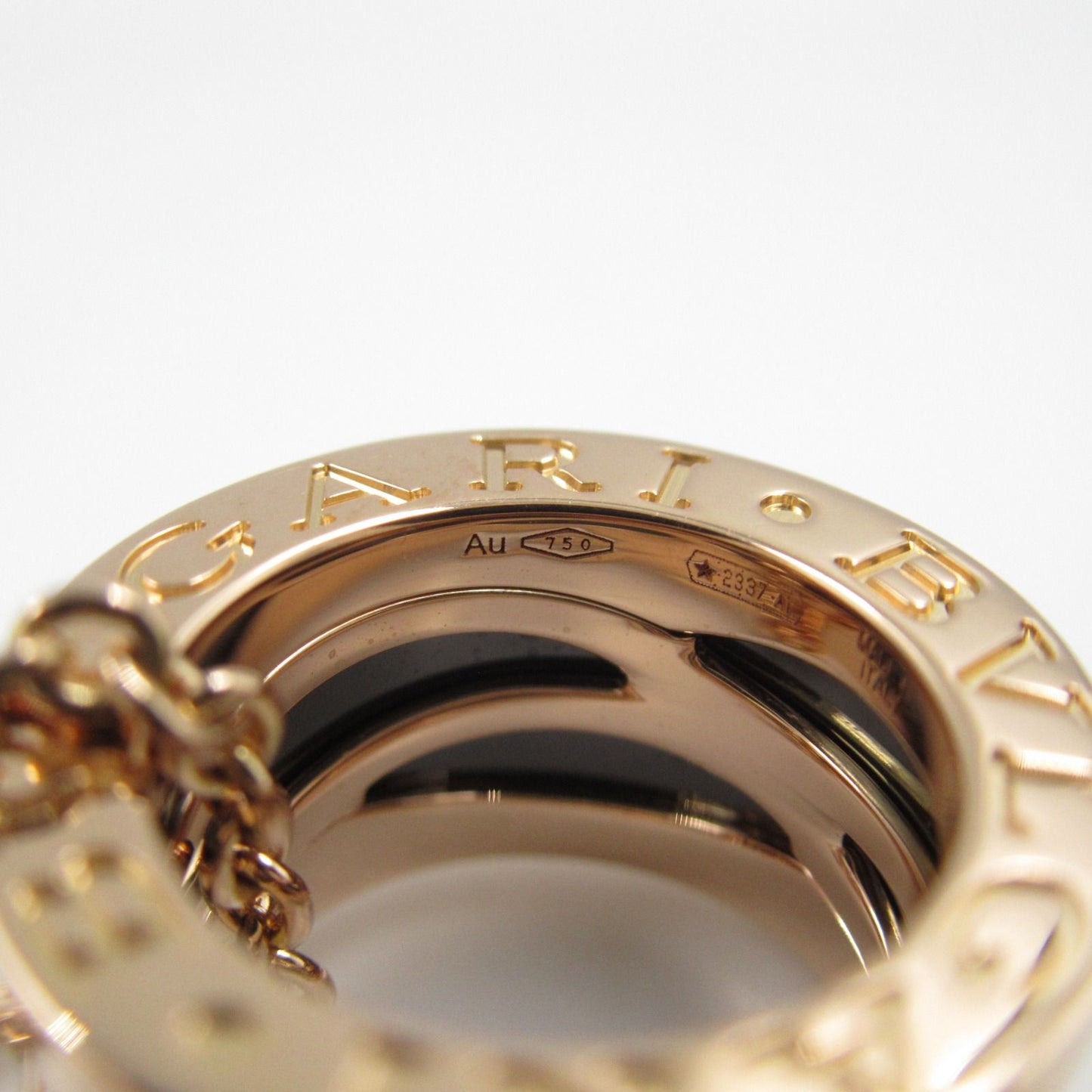 BVLGARI B-zero1 Ceramic Necklace in K18 Pink Gold