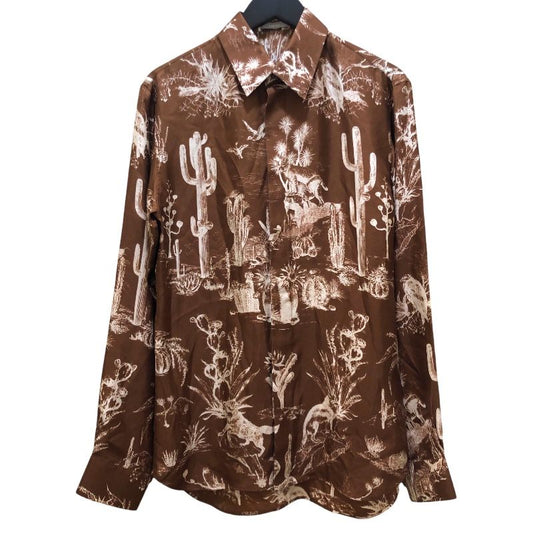 Christian Dior × Cactus Jack Silk Shirt - Brown, Size 39