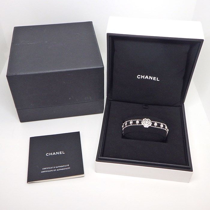 CHANEL Camellia Collection Bracelet with 1.14ct Diamonds in K18WG
