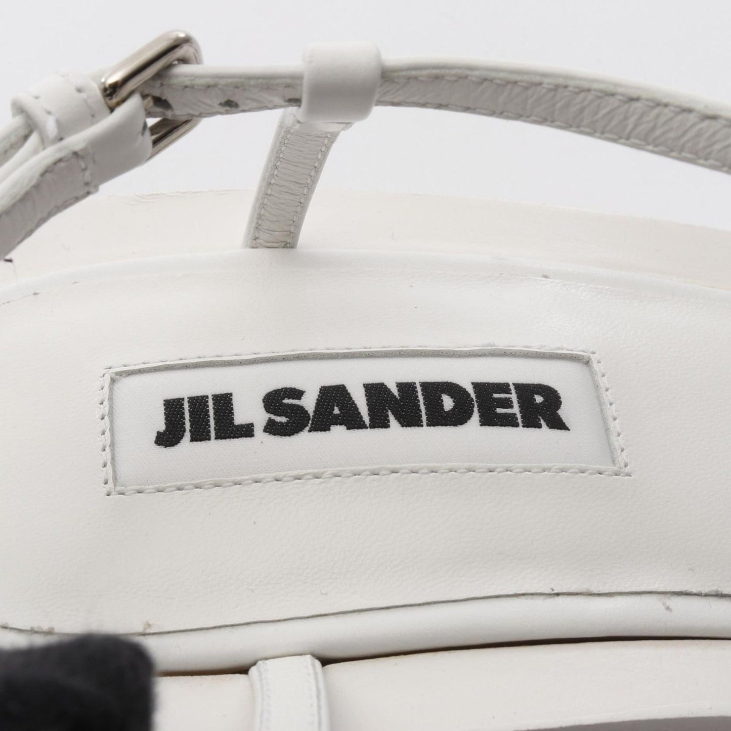 JIL SANDER White Leather Sandals - Timeless Elegance