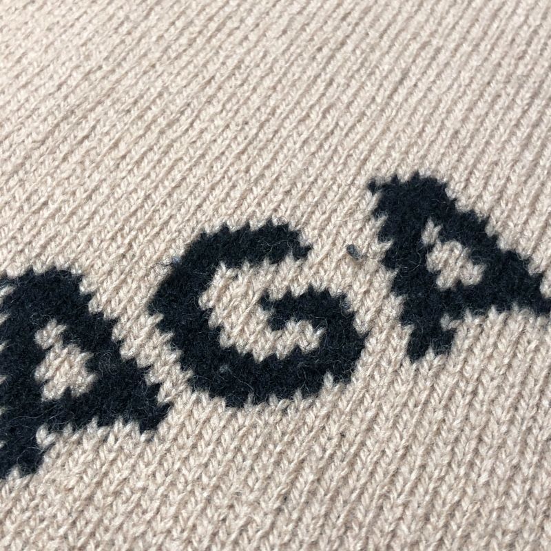 Balenciaga Logo Knit Sweater in Beige - Exclusive Men's Fashion