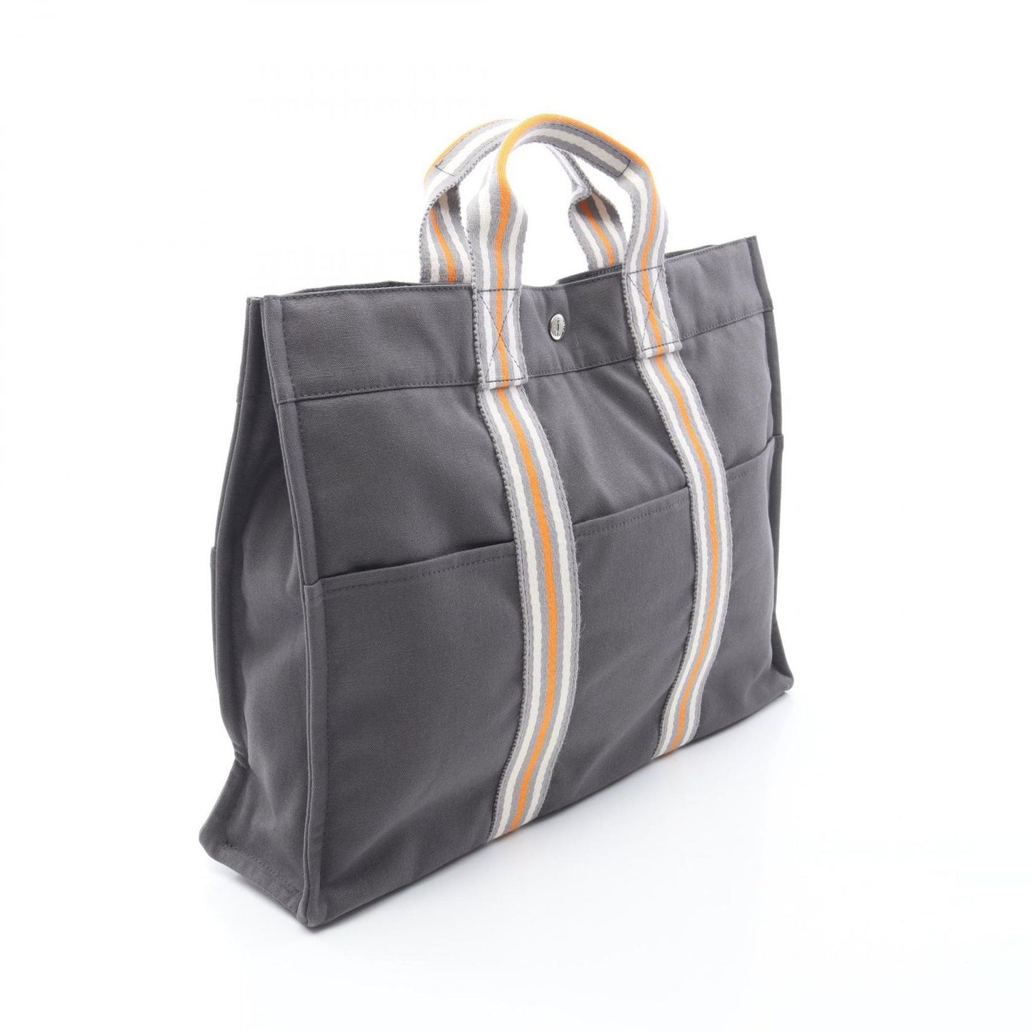 HERMES Foolto MM Tote Bag in Gray Canvas - Timeless Elegance