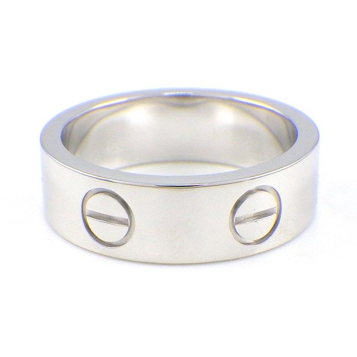 Cartier Love Ring Classic Model MM in K18 White Gold - Size 10