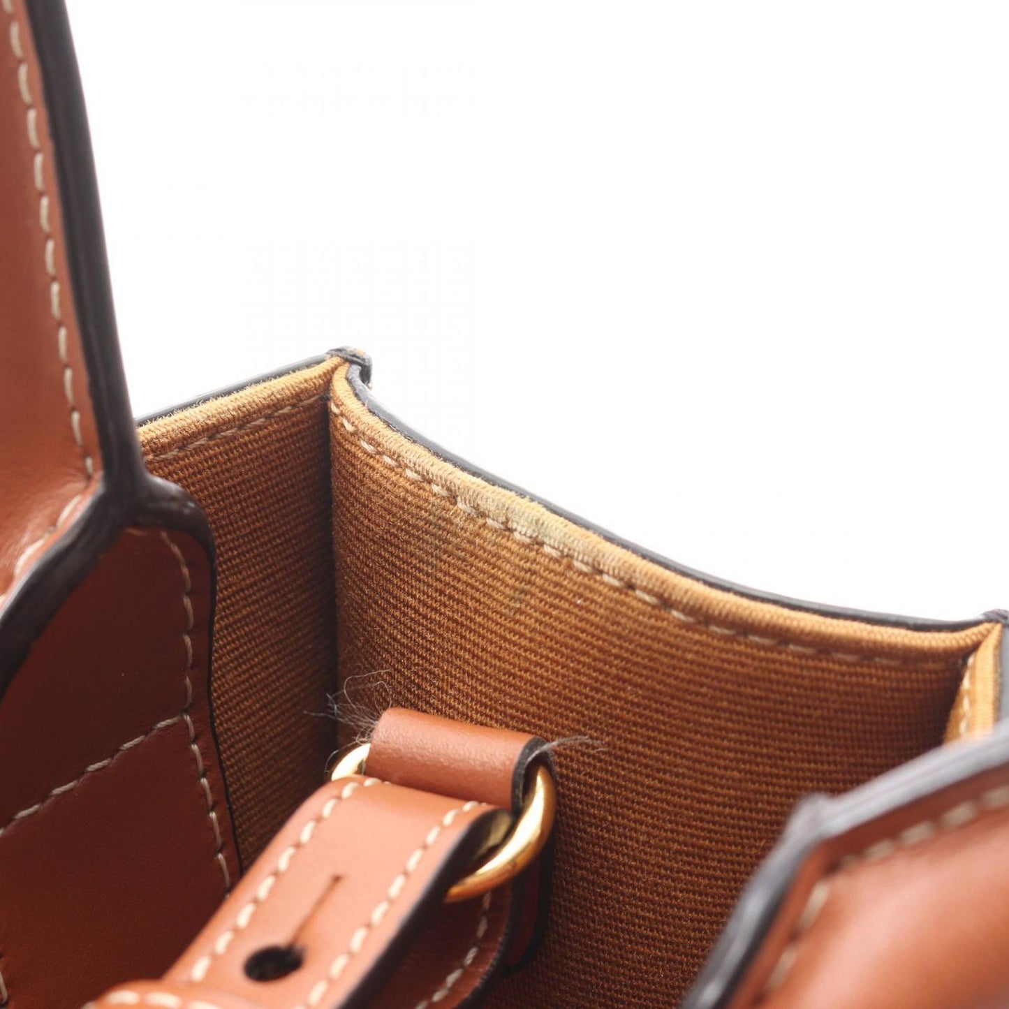 CELINE Mini Vertical Cabas Trionf Handbag - Dark Brown PVC Canvas